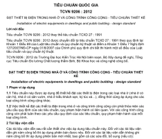 TCVN 9206:2012 | Tiêu chuẩn thiết kế lắp đặt thiết bị điện mới nhất