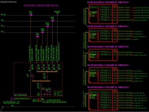 Full hồ sơ bản vẽ thiết kế điện nhà 5 tầng (4.6x21m) có hệ thống máy phát điện dự phòng (.DWG)