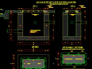 Hồ sơ chi tiết cấu tạo hố ga viễn thông nắp Composite và nắp Gang