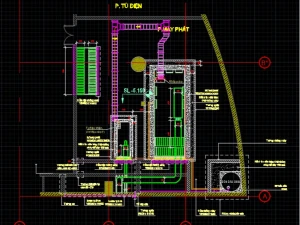 Hồ sơ Shop Drawing thi công phòng máy phát điện 1000kVA chi tiết (Đầy đủ giải pháp tiêu âm và bồn dầu)
