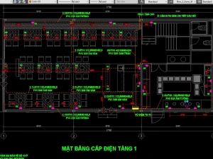 Hồ sơ thiết kế cơ điện (M&E) nhà hàng nướng 2 tầng đầy đủ hệ thống điều hòa và chống sét