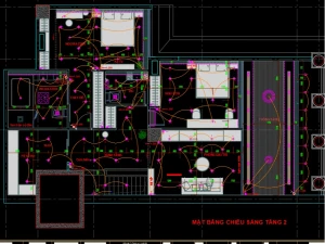 Hồ sơ thiết kế M&E văn phòng 2 tầng: Trọn bộ bản vẽ Điện & Điện nhẹ kèm bảng khối lượng