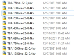 Hồ sơ thiết kế trạm biến áp một cột (TBA đơn thân) từ 75kVA đến 1250kVA: Loại hợp khối và tách rời