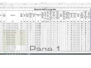 File Excel tính toán chọn cáp điện và MCCB tự động