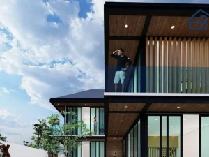 Hồ sơ thiết kế biệt thự nghỉ dưỡng 2 tầng có hồ bơi và khu xông hơi cao cấp