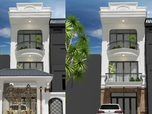 Hồ sơ thiết kế nhà phố 3 tầng 4.8x24m hiện đại: Full Kiến trúc (Revit/CAD) và M&E chi tiết