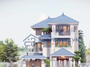 Hồ sơ thiết kế kiến trúc biệt thự 3 tầng hiện đại – Bản vẽ chi tiết mẫu nhà 4 phòng ngủ sang trọng