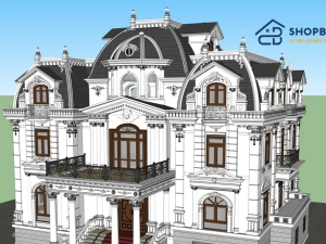 Hồ sơ bản vẽ kiến trúc biệt thự 3 tầng có tầng hầm – Mẫu thiết kế sang trọng và tối ưu diện tích