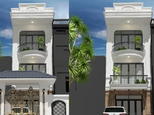 Hồ sơ thiết kế nhà phố 3 tầng 4.8x24m hiện đại: Full Kiến trúc (Revit/CAD) và M&E chi tiết