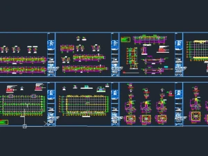 Hồ sơ thiết kế CAD nhà xưởng khung thép tiền chế – Đầy đủ bản vẽ kiến trúc, kết cấu và file nhà xưởng có cầu trục