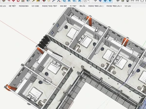 Hồ sơ thiết kế biệt thự 2 tầng mái Thái 19x21m – Trọn bộ bản vẽ thi công Kiến trúc, Kết cấu và Điện nước
