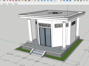 Thư viện Model Sketchup kiến trúc tâm linh Việt Nam – Mẫu 3D Đền thờ, Kim tĩnh, Mộ đá chi tiết