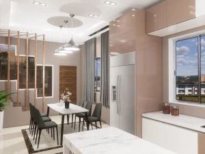 Hồ sơ thiết kế nhà phố 5x15m hiện đại – Giải pháp không gian mở Phòng khách liền bếp (Full CAD & Sketchup)