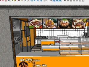 Hồ sơ thiết kế Cửa hàng tiện lợi toàn diện – Trọn bộ bản vẽ CAD nội thất và Model Sketchup 3D chuyên dụng