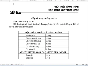 ĐỒ ÁN CẤP THOÁT NƯỚC TRONG NHÀ